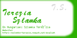 terezia szlamka business card